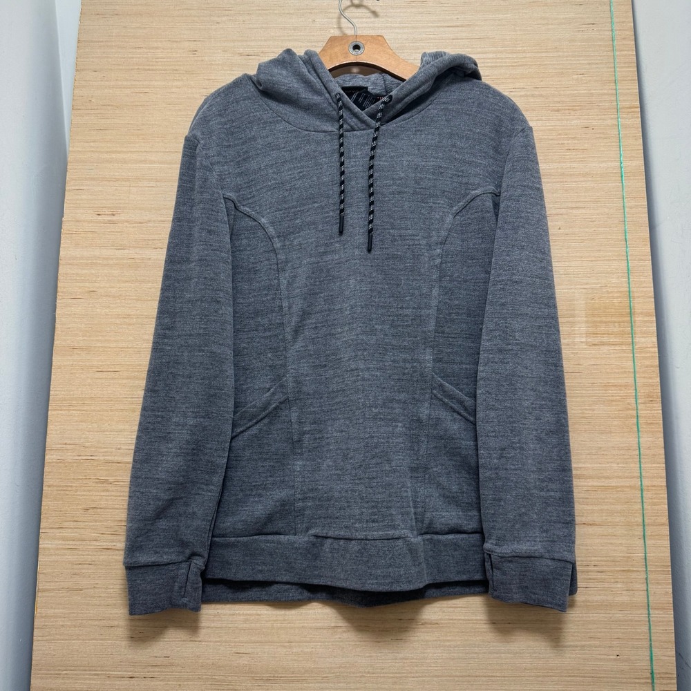 Spyder Active Womens Medium Gray Heathered Pullover Hoodie Sweatshirt 4349